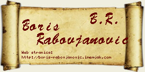 Boris Rabovjanović vizit kartica
